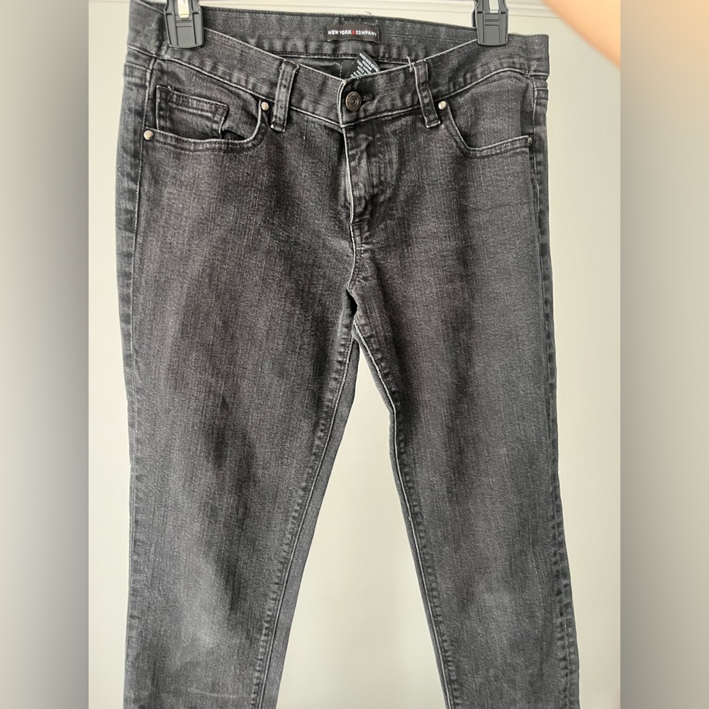 new york and company light black wash jeans size 6